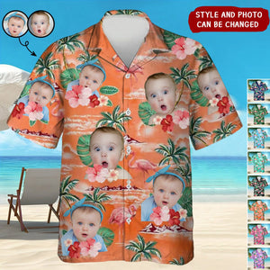 Custom Photo I'm Ready To Go To The Beach - Personalized Custom Unisex Tropical Hawaiian Aloha Shirt - Summer Vacation Gift, Gift For Family, Pet Owners, Pet Lovers