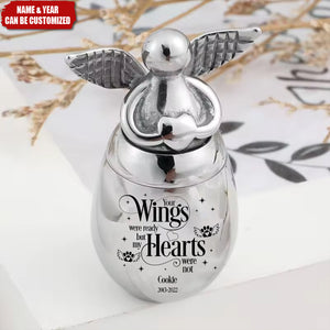 Your Wings Were Ready But My Heart Was Not -Personalized Mini Angel Keepsake Urn for Ashes