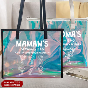 Grandma's Getaway Bag - Personalized Holographic Tote