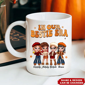 Y2K Besties Sisters Fall Season Retro Style Personalized Mug