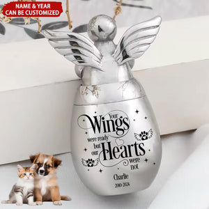 Your Wings Were Ready But My Heart Was Not -Personalized Mini Angel Keepsake Urn for Ashes