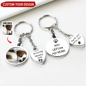 Memorial Custom Photo Personalized Urn Keychain, Pet Loss Keepsake Gift