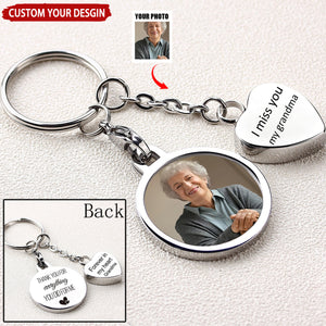 Memorial Custom Photo Personalized Urn Keychain, Pet Loss Keepsake Gift