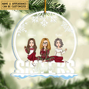 Sisters Forever - Personalized Custom Shaped Acrylic Ornament