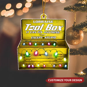 Auto Mechanic's Tool Box - Personalized Acrylic Christmas Ornament