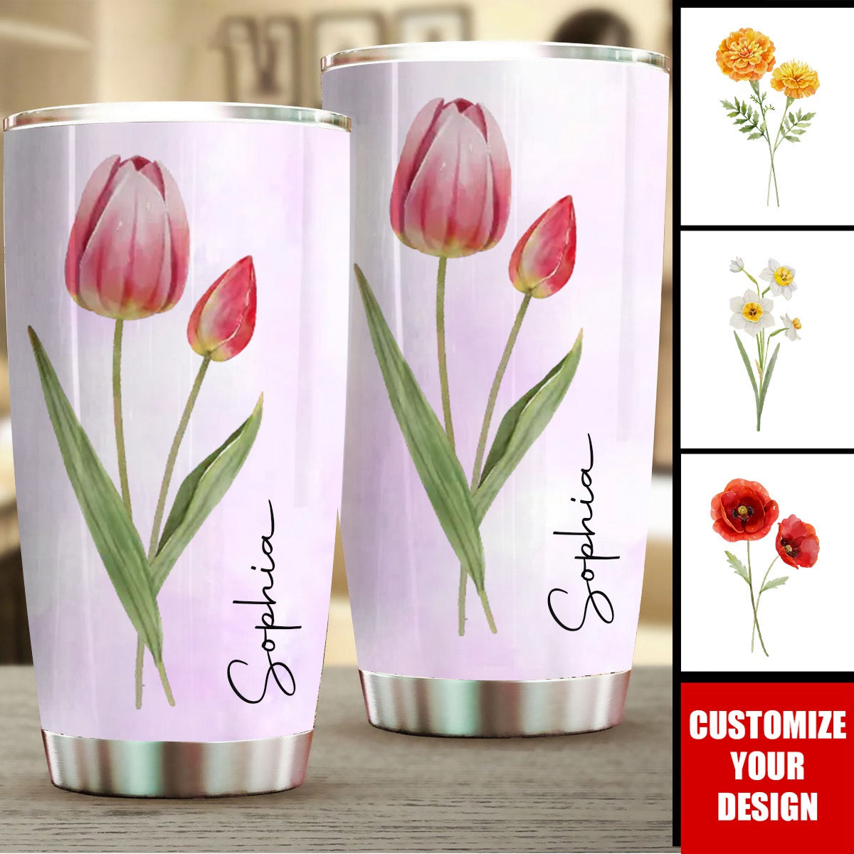 Let Your Soul Bloom - Bestie Personalized Tumbler