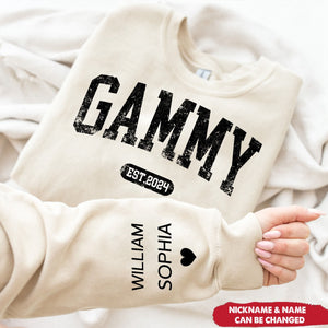 Mom, Nana, Mimi, Grandma Gift Custom Name Kids Personalized Sweatshirt