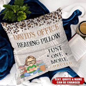 Just One More Chapter Boy Version - Personalized Pocket Pillow