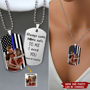 Custom Photo Dog Tag Necklace - Couple Gifts By Occupation