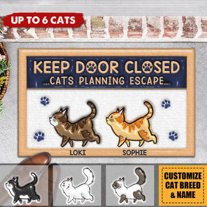 Keep Door Closed - Personalized 3D Inflated Effect Doormat