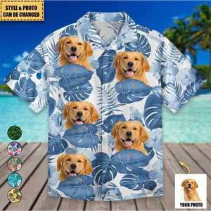 Custom Photo Funny Family Pet Face - Personalized Hawaiian Shirt