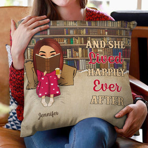 Reading Chibi Girl Just A Girl Who Loves Books - Personalized Custom Pillowcase