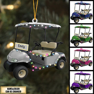 Riding Golf Personalized Golf Club Christmas Ornament